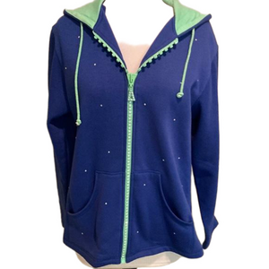 Quacker Factory Like New Jewel Hoodie Size M